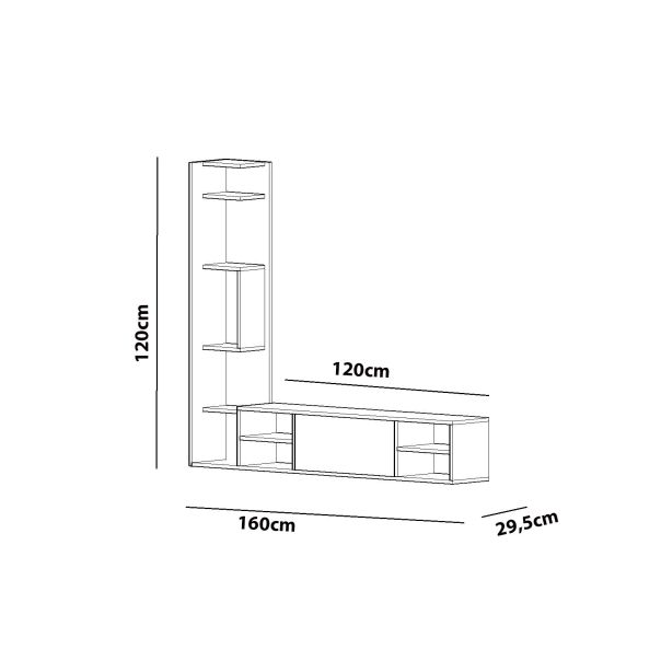 HANAH HOME TV komoda Pera, bela - 788DEC3059