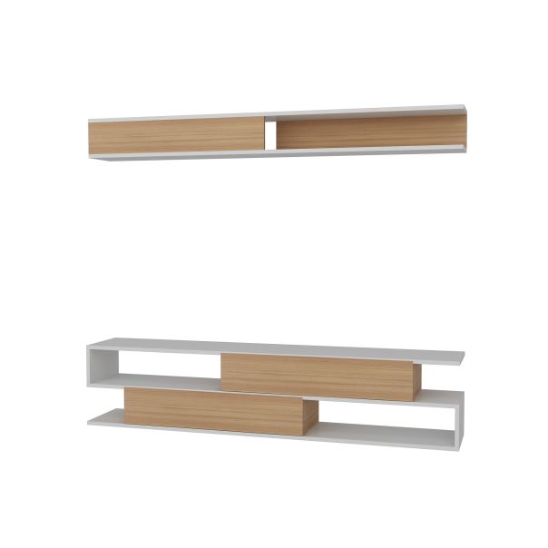 HANAH HOME TV komoda Sims, bela/braon - 788DEC3062