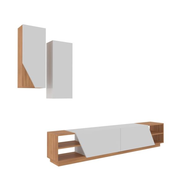 HANAH HOME TV komoda Zebra, bela/braon - 788DEC3089