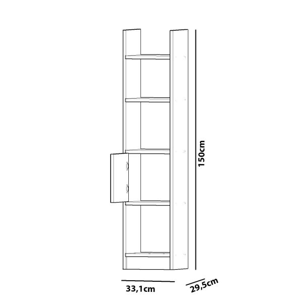 HANAH HOME Polica za knjige Esbi 103, bela - 788DEC3619