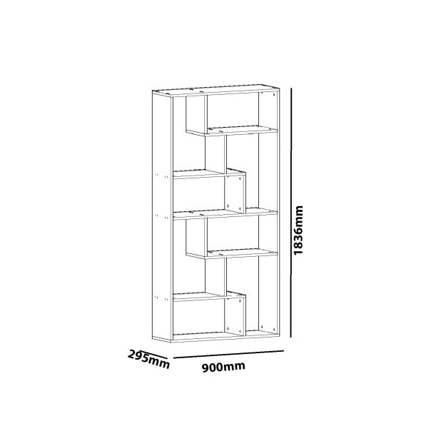 HANAH HOME Polica za knjige Serra, bela - 788DEC3622