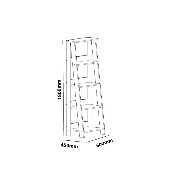 HANAH HOME Polica za knjige Setre, bela - 788DEC3623