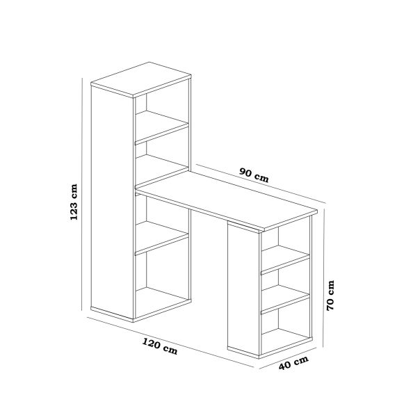 HANAH HOME Modularni radni sto Last, bela - EP2801719