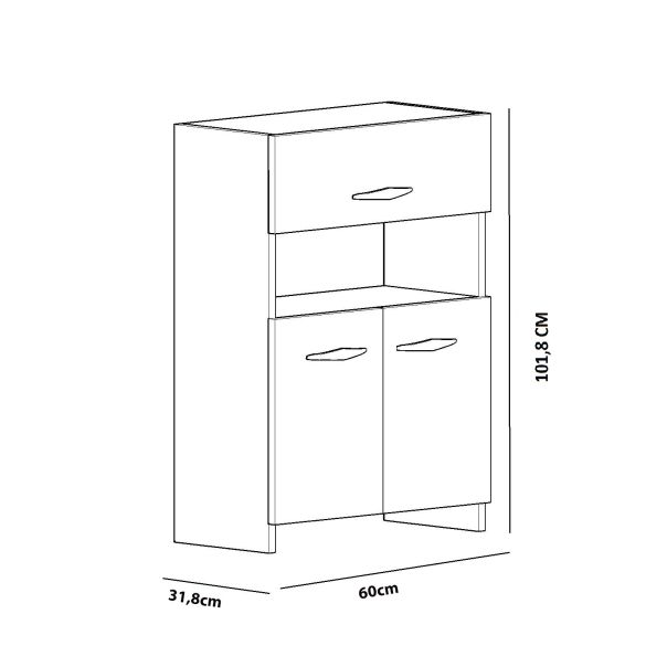 HANAH HOME Kuhinjska komoda Anı, bela - 788DEC3902