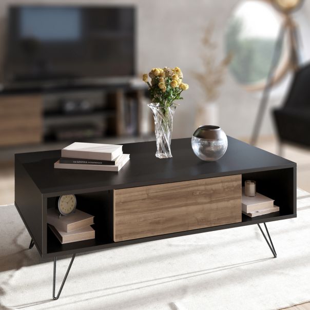 HANAH HOME Sto za dnevnu sobu Mistico Black Walnut - 173285