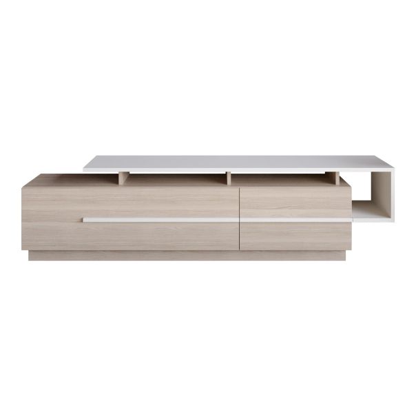 HANAH HOME TV komoda Pia, svetlobraon/bela - 788DEC4038