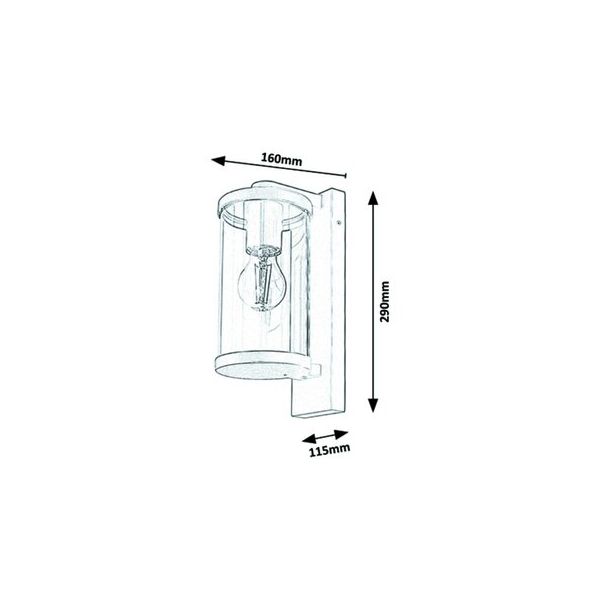 Rabalux Spoljna zidna rasveta Silistra E27 1x MAX 60W antracit siva (7891) - 7891