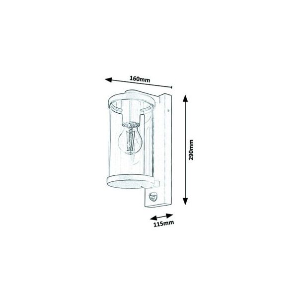 Rabalux Spoljna zidna rasveta Silistra E27 1x MAX 60W antracit siva (7892) - 7892