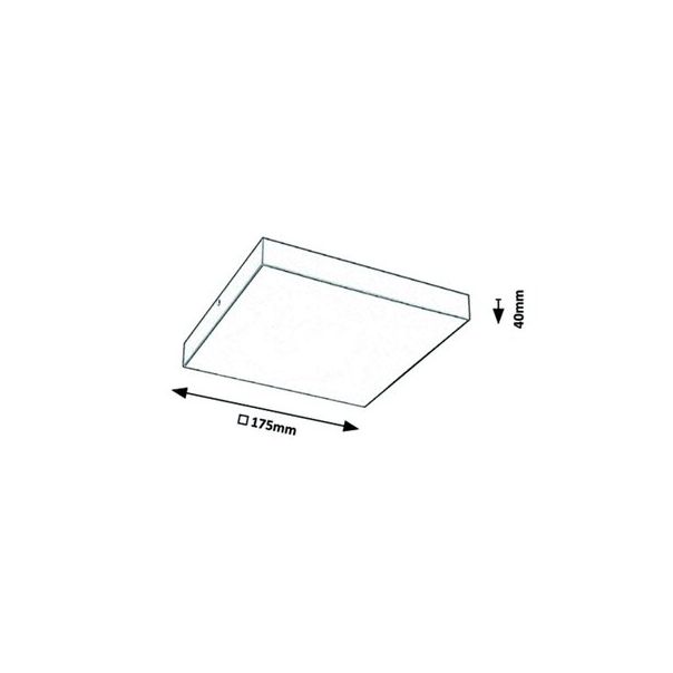 Rabalux Spoljna plafonska rasveta Tartu LED 18W mat crno (7899) - 7899