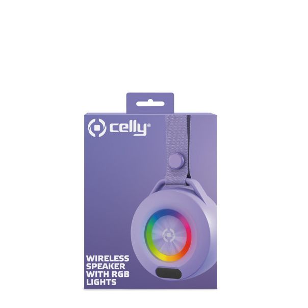 CELLY Bežični Bluetooth zvučnik Lightbeat, ljubičasta - LIGHTBEATVL