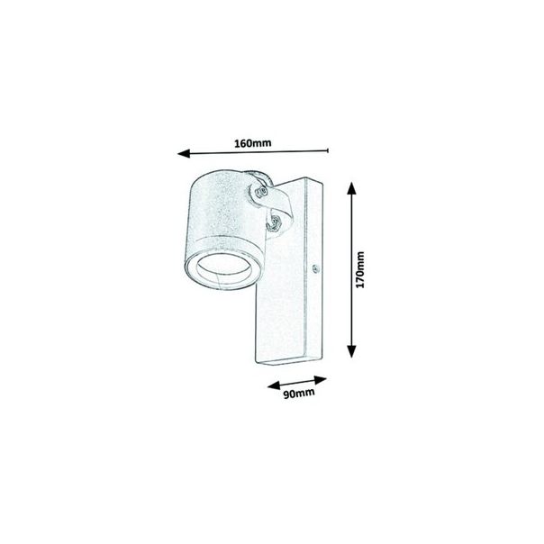 Rabalux Spoljna zidna rasveta Elva GU10 1x MAX 35W antracit siva (7929) - 7929
