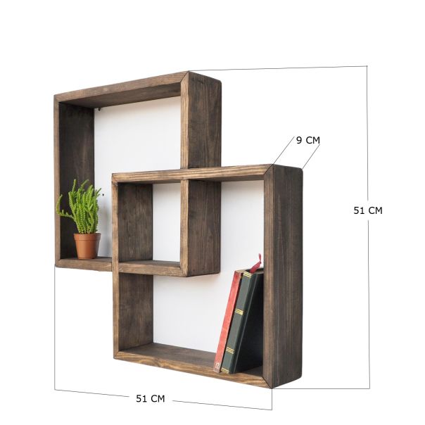 HANAH HOME Zidna polica Raf045, braon - 792EVL1628