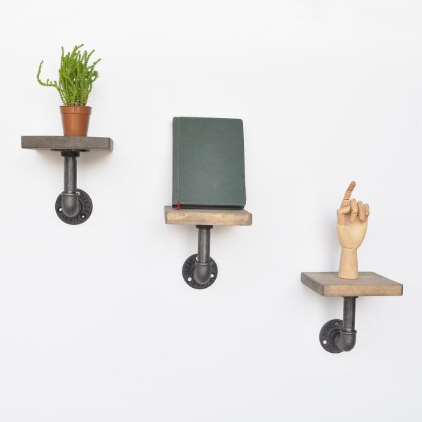 HANAH HOME Zidna polica Boruraf005, braon - 792EVL1696