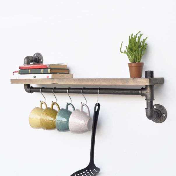 HANAH HOME Zidna polica Boruraf008, braon - 792EVL1699