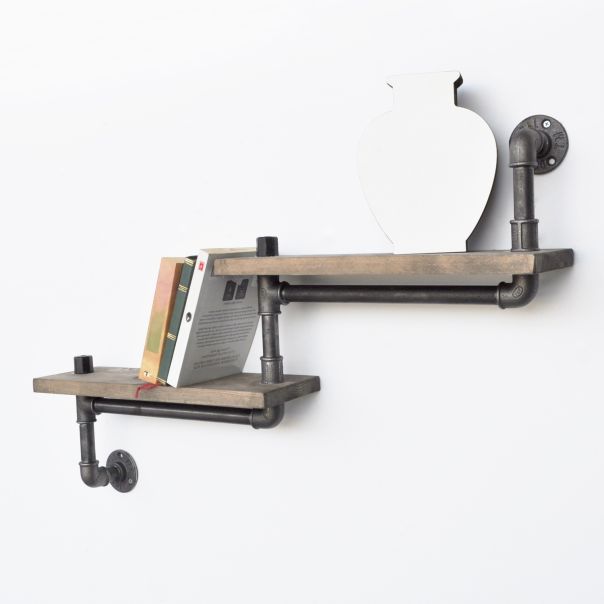 HANAH HOME Zidna polica Boruraf012, braon - 792EVL1704