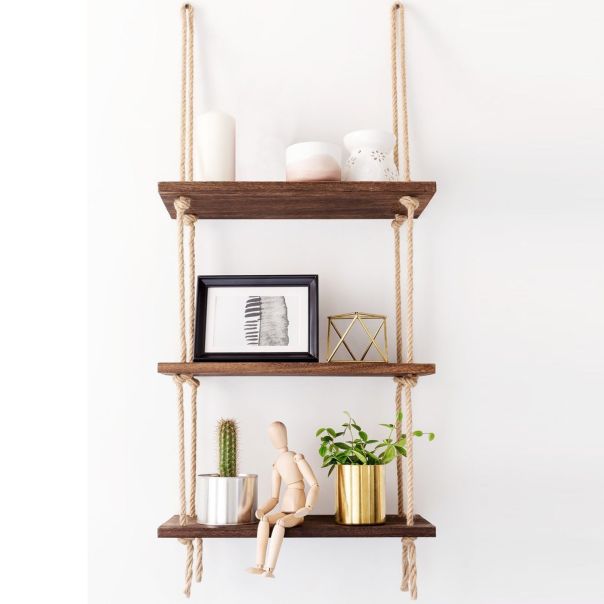 HANAH HOME Zidna polica Aa041 v2, braon - 792EVL1808