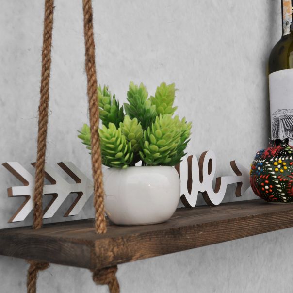 HANAH HOME Zidna polica Aa042 v2, braon - 792EVL1809