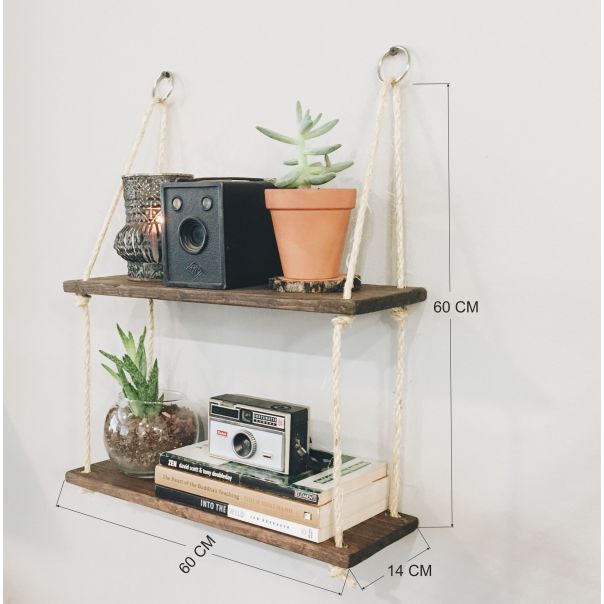 HANAH HOME Zidna polica Aa042 v2, braon - 792EVL1809