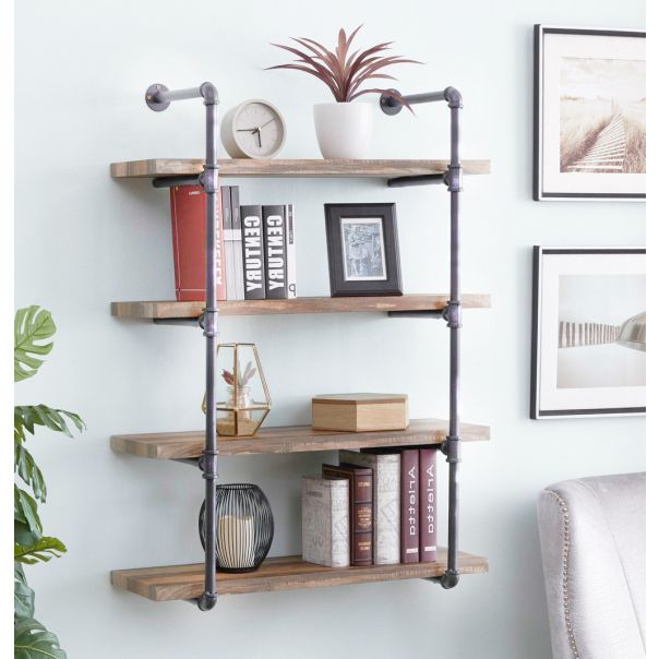 HANAH HOME Zidna polica Boruraf106, braon - 792EVL1820