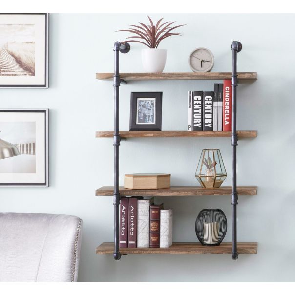 HANAH HOME Zidna polica Boruraf106, braon - 792EVL1820