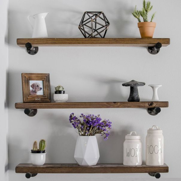 HANAH HOME Zidna polica Boruraf087, braon - 792EVL1840