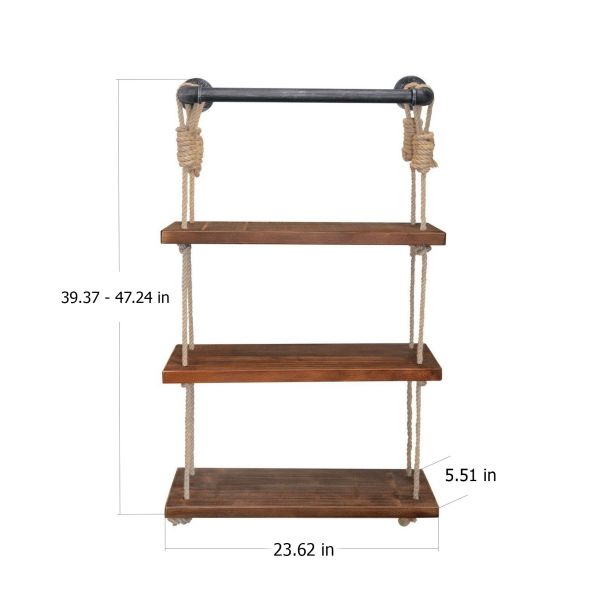 HANAH HOME Zidna polica Gar005, braon - 792EVL2667