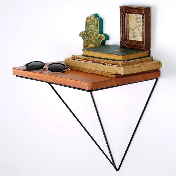 HANAH HOME Zidna polica Wr037, braon/crna - EP2799463