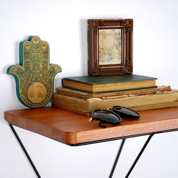 HANAH HOME Zidna polica Wr037, braon/crna - EP2799463