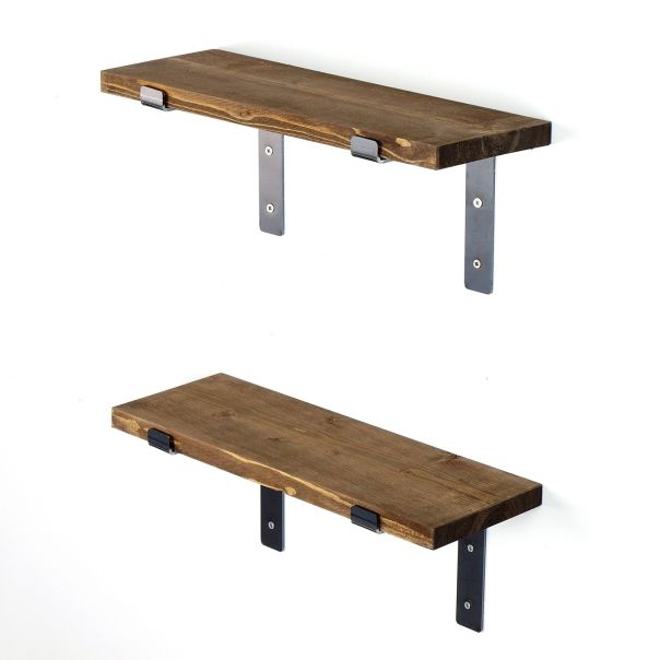 HANAH HOME Set zidnih polica 2/1 Lam005, braon - EP2799475