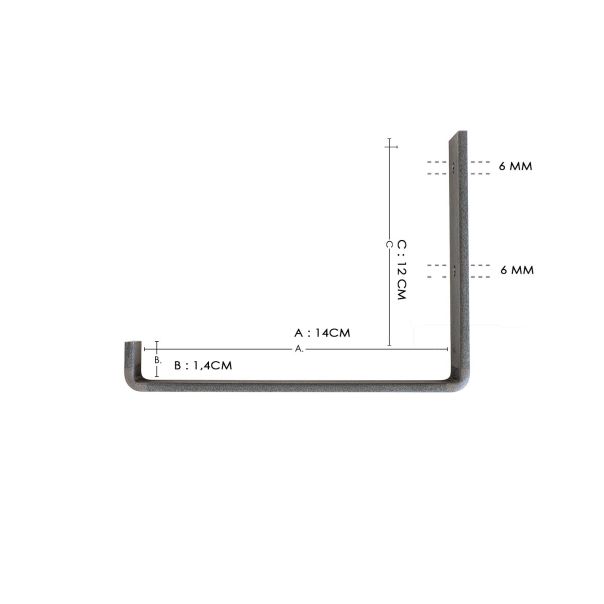 HANAH HOME Zidna polica Lam010, braon - EP3056843