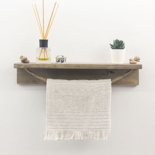 HANAH HOME Zidna kupatilska polica Aa125, braon - 792EVL2827