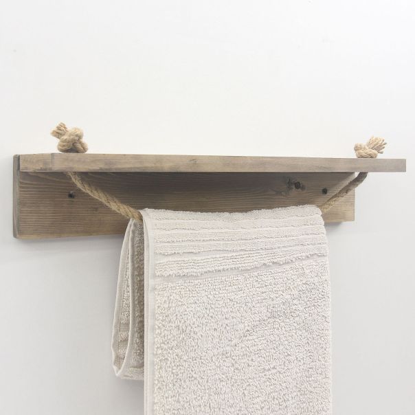 HANAH HOME Zidna kupatilska polica Aa125, braon - 792EVL2827