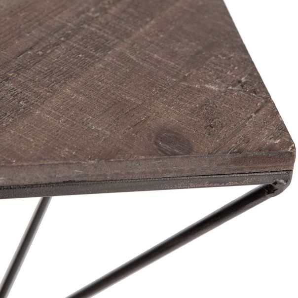 HANAH HOME Zidna polica Wr044, braon/crna - 792EVL2866