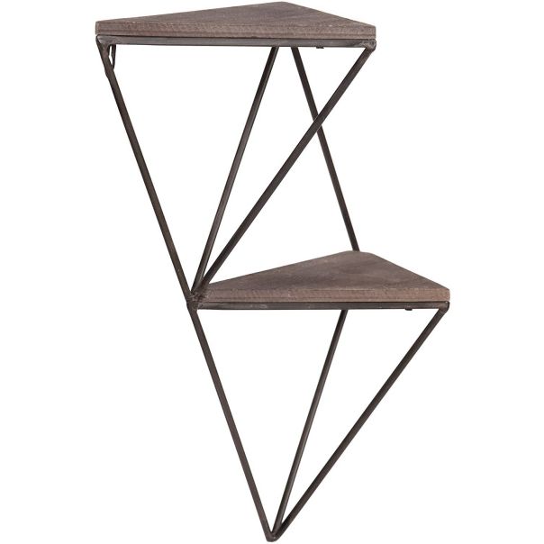 HANAH HOME Zidna polica Wr045, braon/crna - 792EVL2867