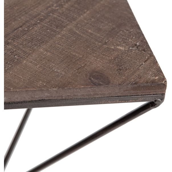 HANAH HOME Zidna polica Wr045, braon/crna - 792EVL2867