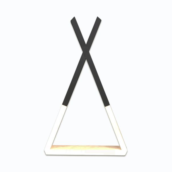 HANAH HOME Zidna polica Raf139, crna/bela - 792EVL2908