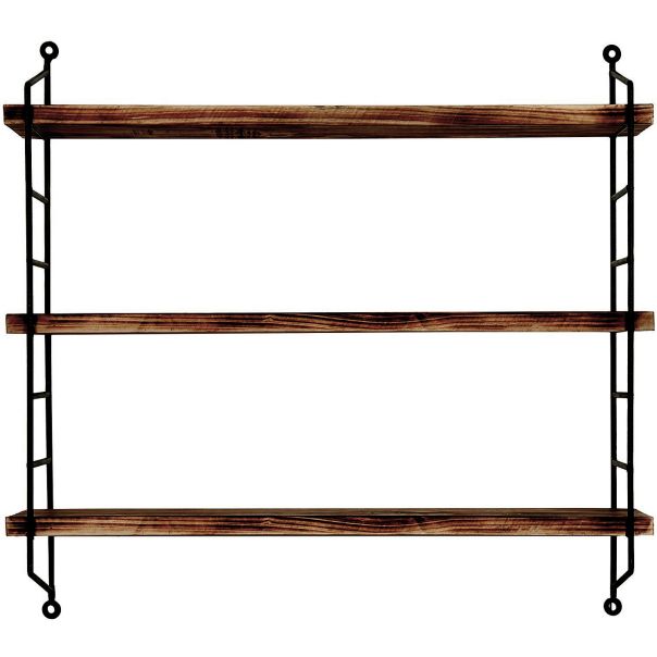 HANAH HOME Zidna polica Wr088, braon/crna - EP2799457