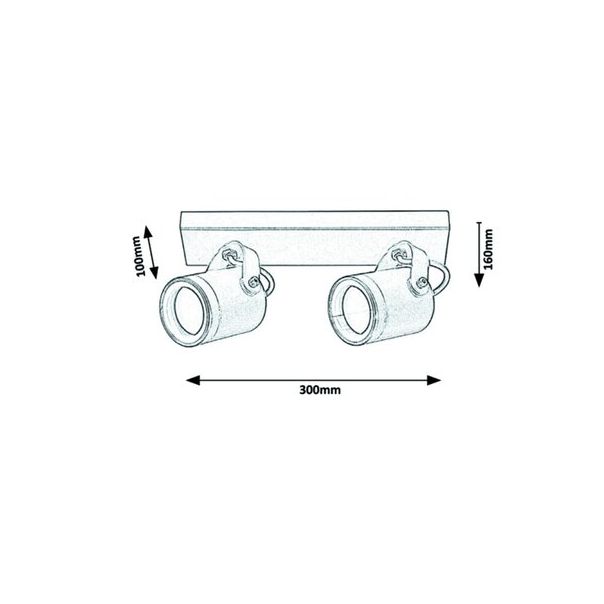 Rabalux Spoljna zidna rasveta Elva GU10 2x MAX 35W antracit siva (7930) - 7930