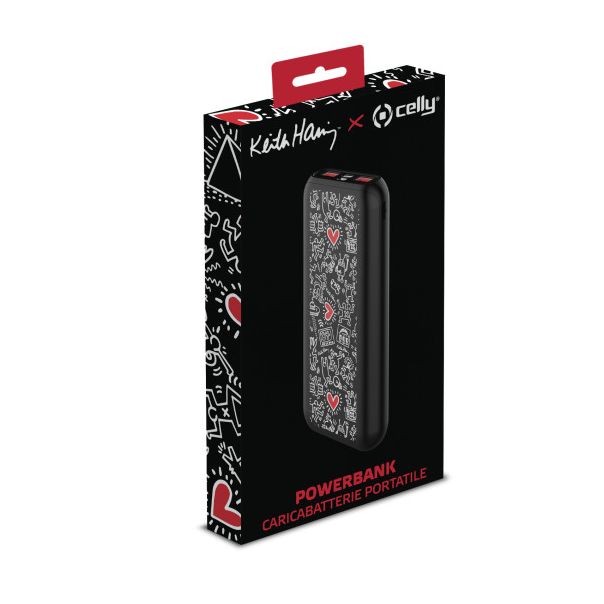 CELLY Power bank KEITH HARING 10000 mAh, USB-C - KHPOWERBANK