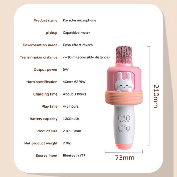 Mikrofon K7 roze - 223092