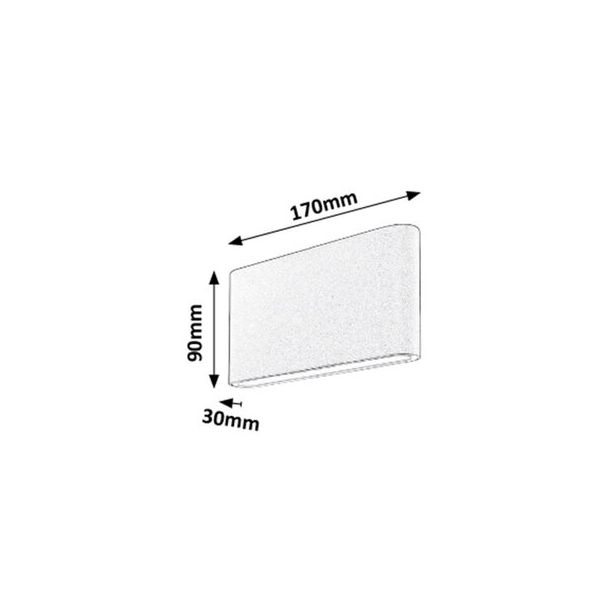Rabalux Spoljna zidna rasveta Nesna LED 2X 6W antracit siva (7952) - 7952