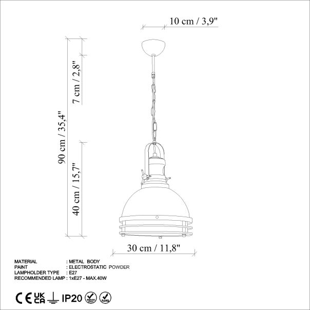 OPVIQ Luster Saglm-3762-Retro, antik crna - EP3005185