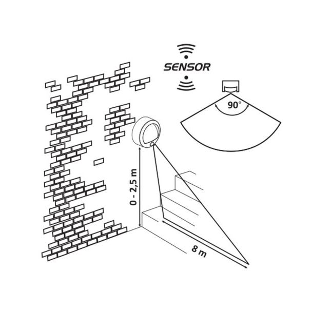 Rabalux Spoljna zidna rasveta Amarillo LED 15W crna (7969) - 7969
