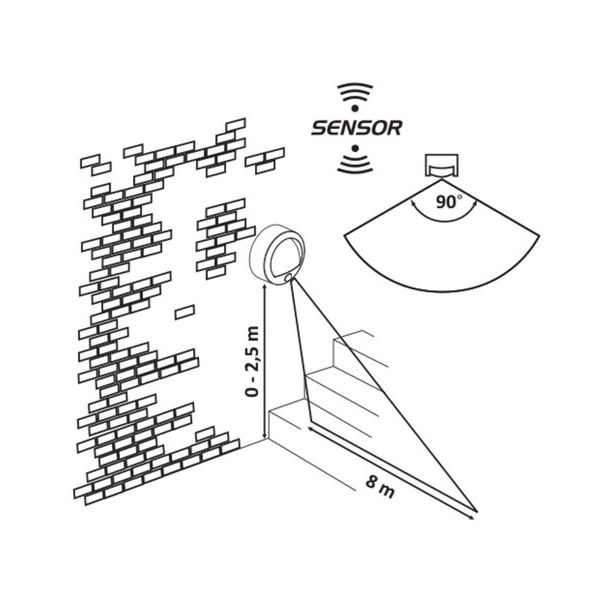 Rabalux Spoljna zidna rasveta Amarillo LED 15W bela (7980) - 7980