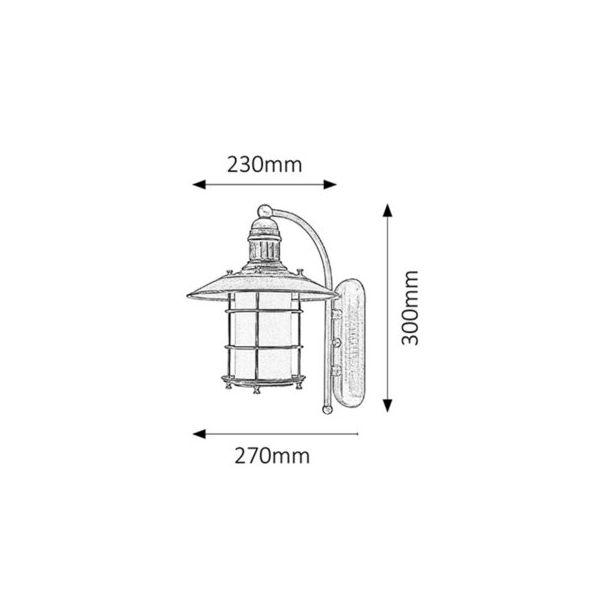 Rabalux Zidna lampa Sudan E27 1x MAX 60W bronzana (7991) - 7991