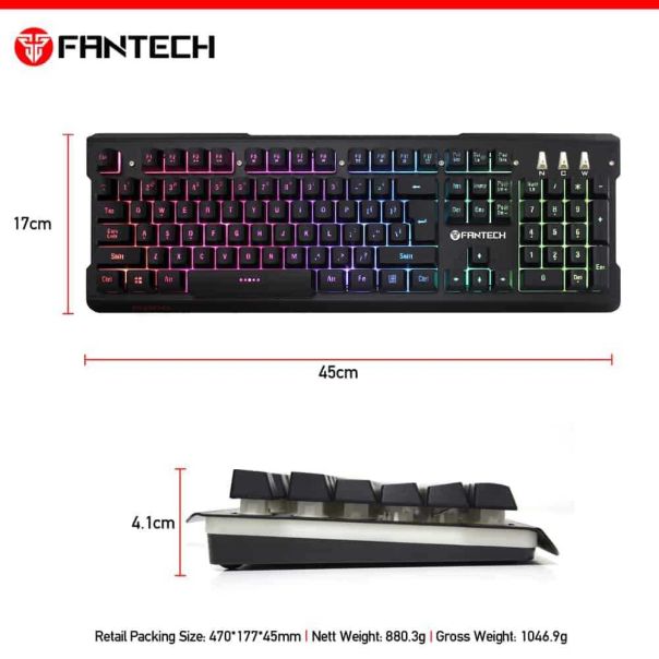 FANTECH Gejmerska membranska tastatura K612 SOLDIER CRNA - 62812-1