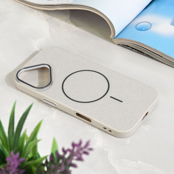 Maska za iPhone 17 6.3 Magsafe Sparkle Dust srebrna - 222929
