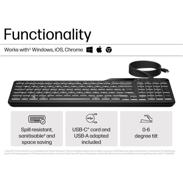 HP Tastatura 400 backlight žicna/US/crna - EP3021547