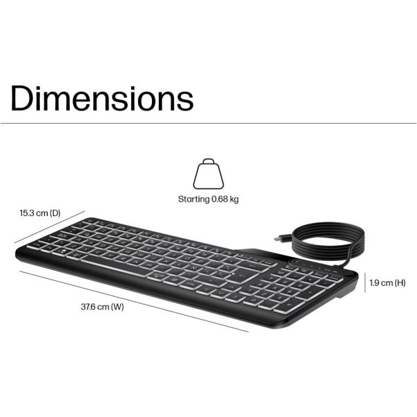 HP Tastatura 400 backlight žicna/US/crna - EP3021547