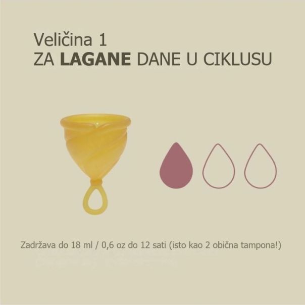 HEVEA Menstrualna čaša od prirodne gume Loop Cup, Vel. 1 - 800011-1